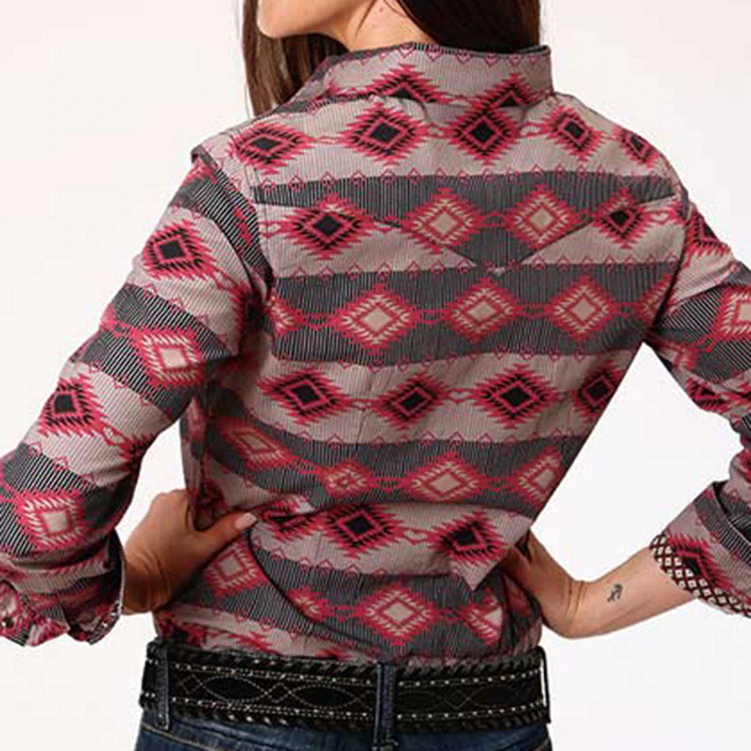 Roper Women's Aztec Print Long Sleeve Shirt - Image 2
