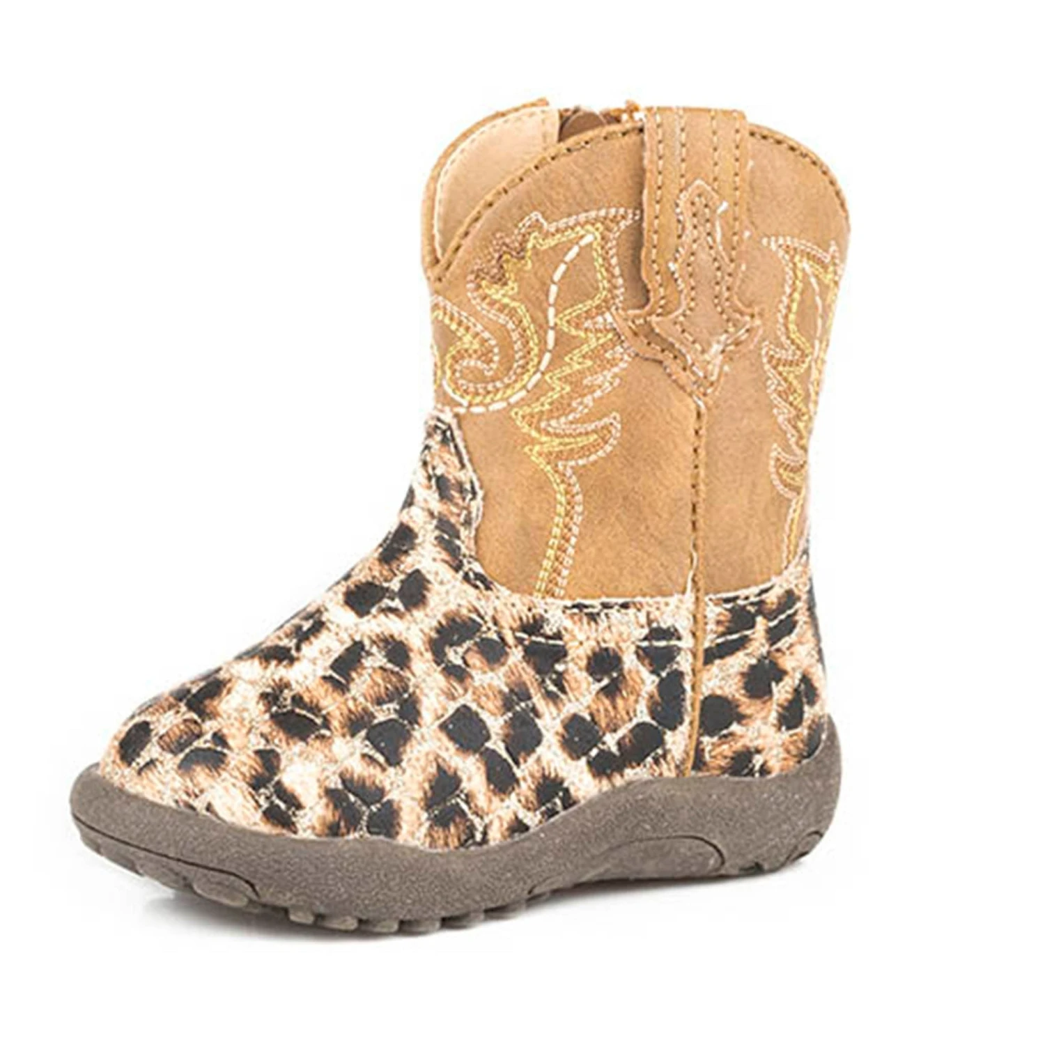 Infant Roper Leopard Square Toe Cowboy Boots