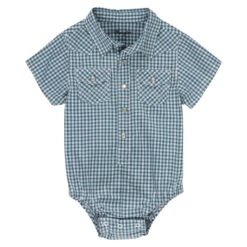 Wrangler Blue Plaid Onesie