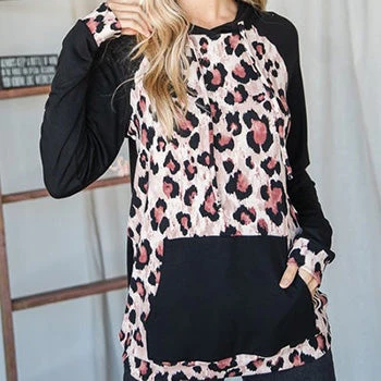 Long Sleeved Leopard Print Hoodie - Image 4