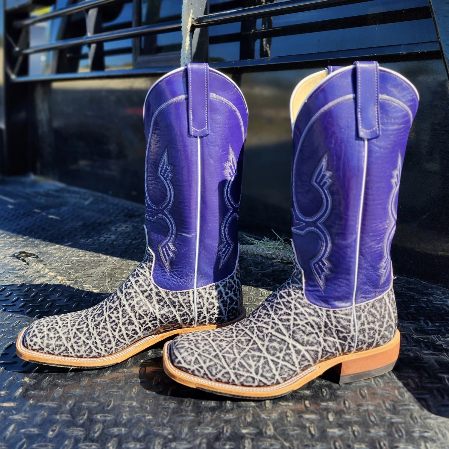 Men's Anderson Bean Black And White Vintage Elephant Boots - Image 2