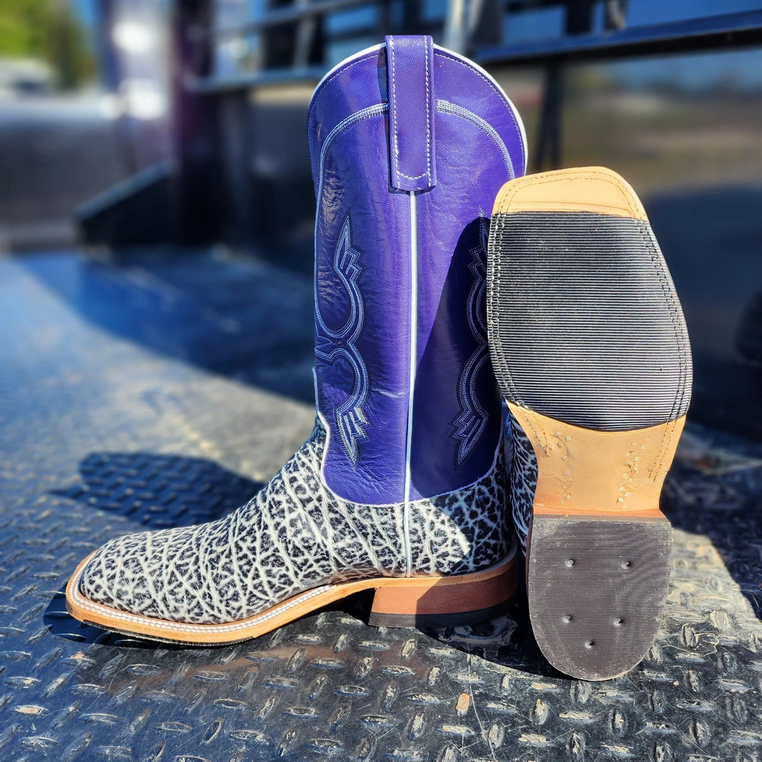 Men's Anderson Bean Black And White Vintage Elephant Boots - Image 3