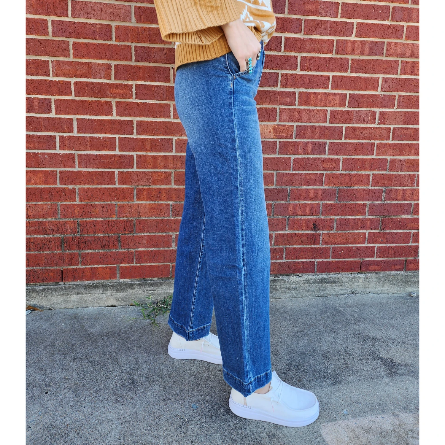 KanCan High Rise Wide Leg Trouser - Image 2