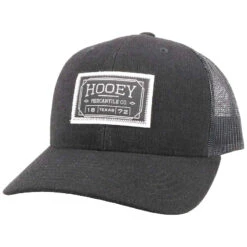 Hooey Black Mid Profile Doc Cap-Hooey Mercantile Patch