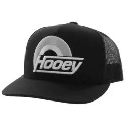 Hooey Black High Profile Cap With Silver Logo