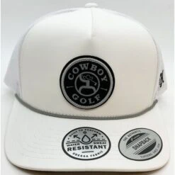 Hooey High Profile White Cap-Cowboy GOLF Patch