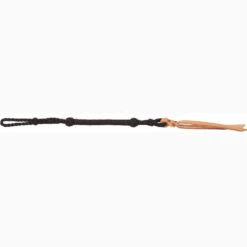 Mustang Black Nylon Braided Quirt