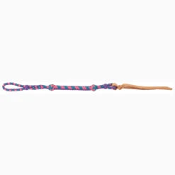 Mustang Teal, Purple, And Pink Nylon Braided Quirt