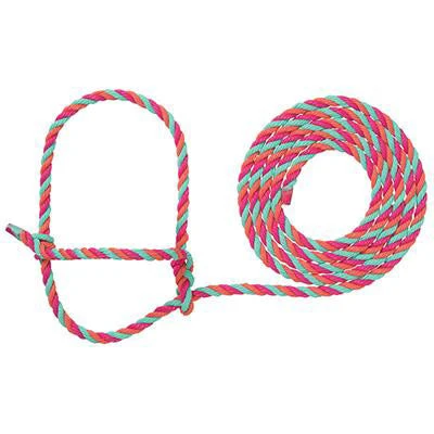 Weaver Leather Weaver Hot Pink, Corral, And Mint Cattle Rope Halter