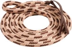Mustang Eye Slide Lead Rope - Brown/Cream