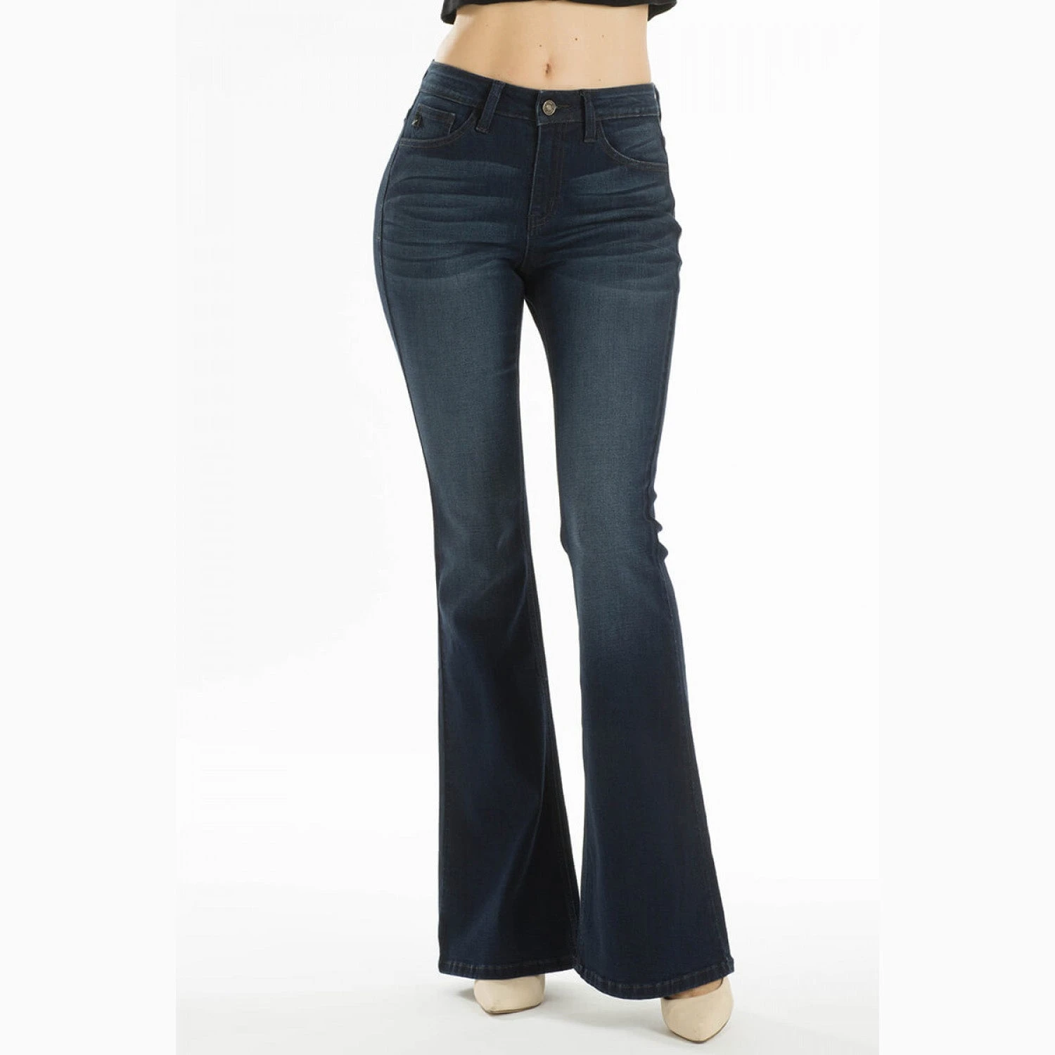 KanCan Women's Dark Flare Jean - Image 2