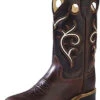 Children's Chocolate Brown White Swirl Boots