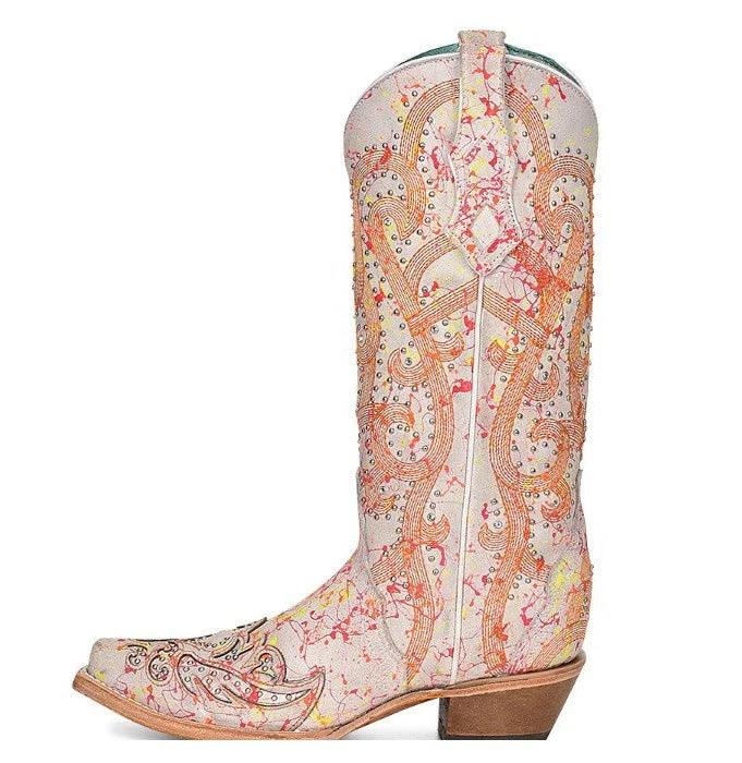 Corral Boots Corral White & Neon Boots - Image 2