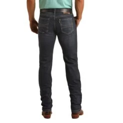 Hooey Slim Fit Straight Leg Reflex Jeans By Rock & Roll