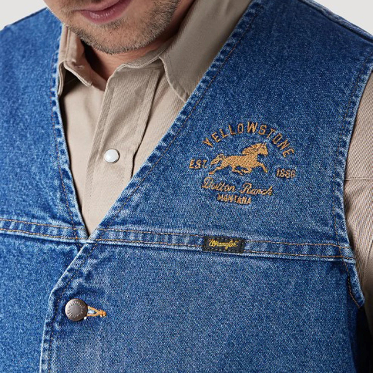 Wrangler Denim Yellowstone Vest - Image 3