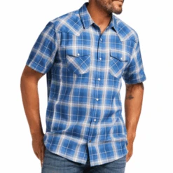 Ariat Men's HUCK Dutch Blue Retro Shirt