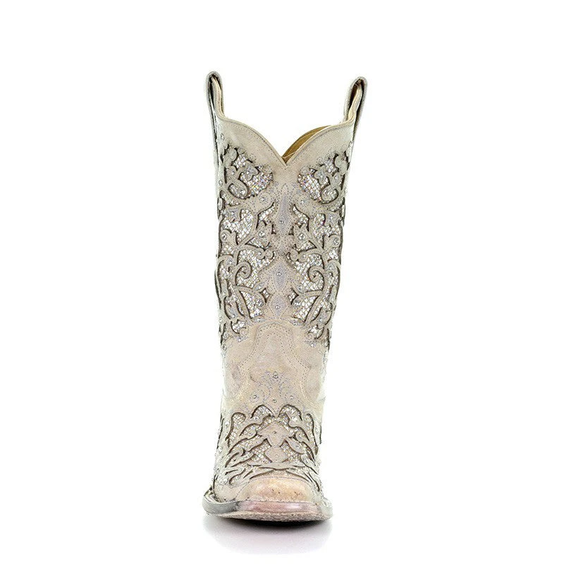 Corral Boots Corral White Glitter Inlay Boots - Image 3