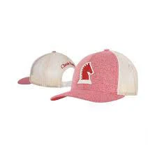 Equibrand Classic Equine Heather Red Snapback Cap