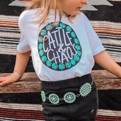 Girls Cattle & Chaos Tee