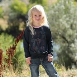 Cruel Girls Navy Cactus Print Shirt