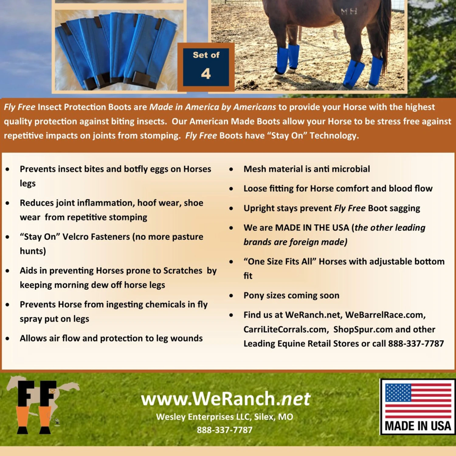 Fly Free Insect Protection Boots - BLUE - Image 3