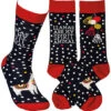 Black And Red Llamas Socks