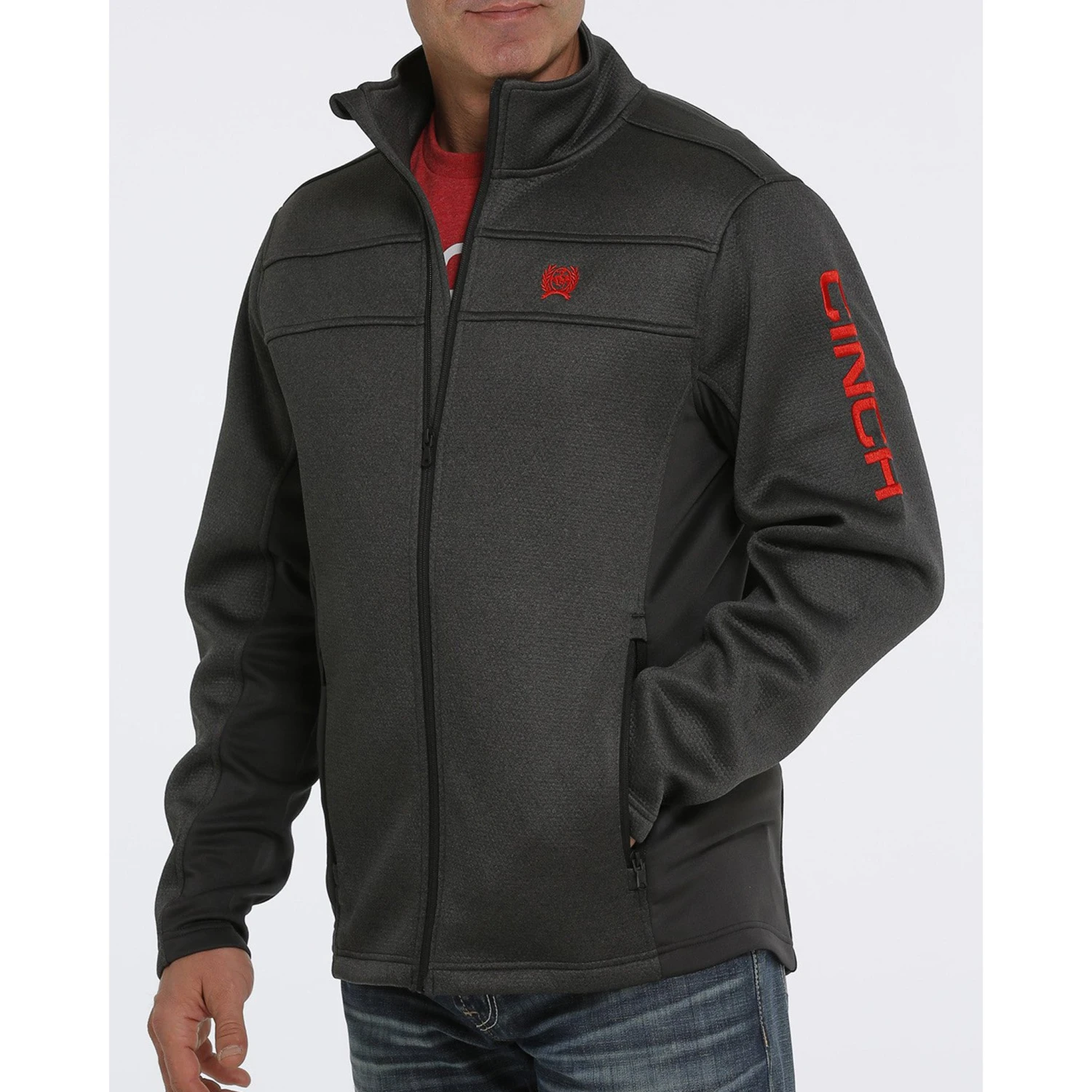 Cinch Charcoal And Red Jacket - Image 2