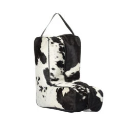 Black And White Hide Boot Bag